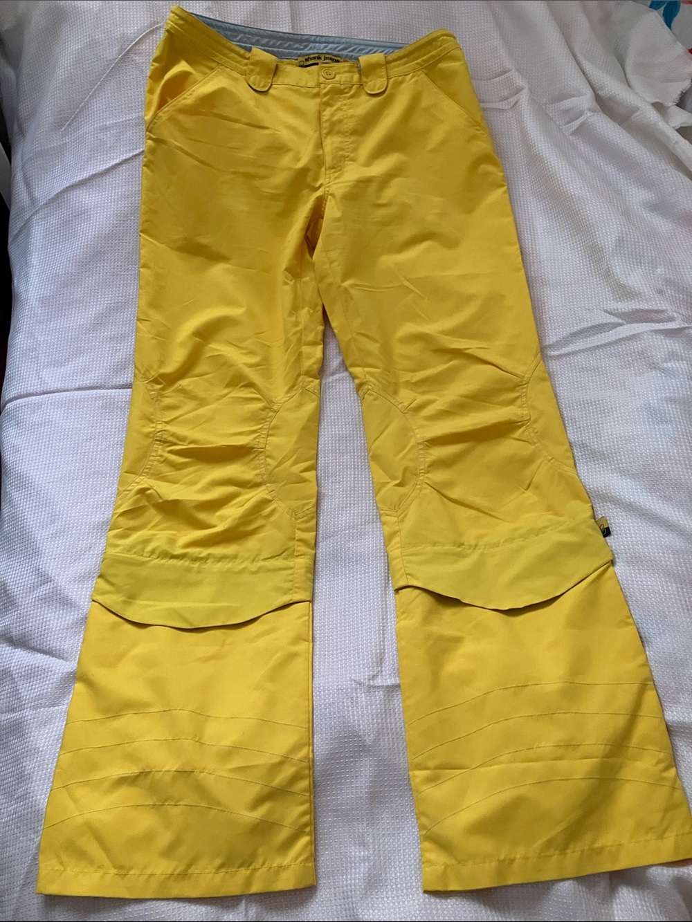 Y2K Convertible Baggy Yellow Nylon Pants